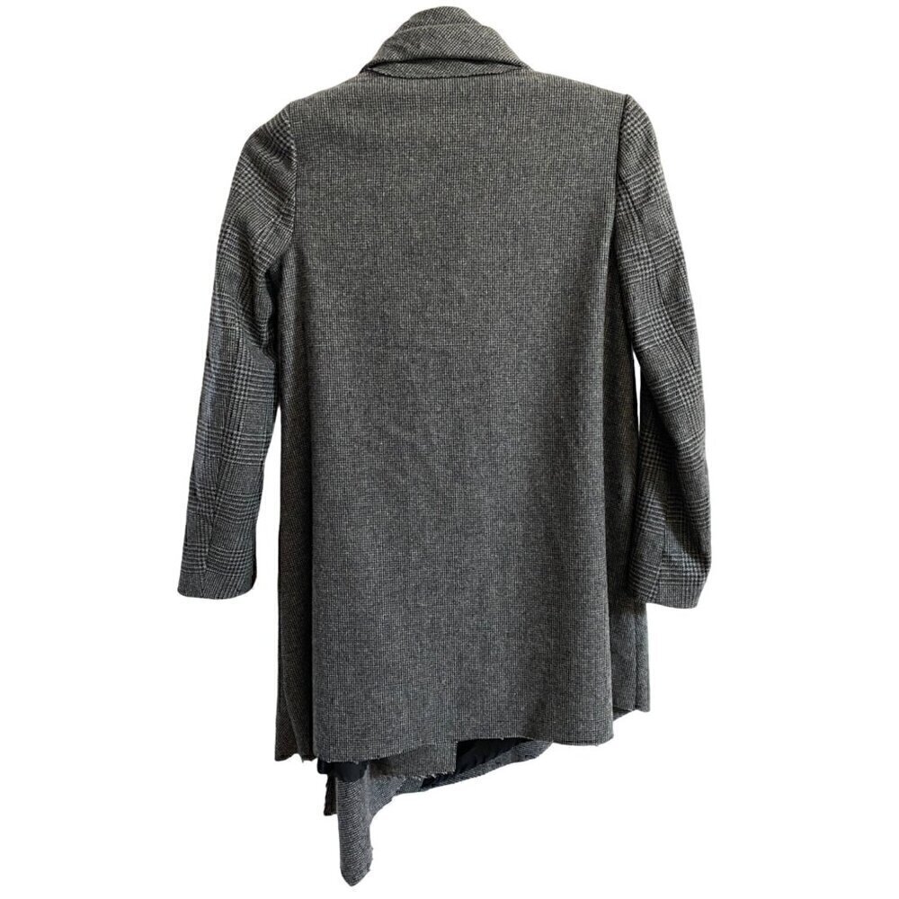 allsaints check monument wool coat sz us 4 gray check houndstooth italian cloth - Picture 7 of 17